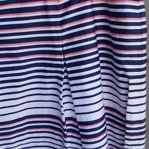 Charter Club 100% Cotton Pleated Strip Skirt Size 10 - Picture 5 of 12